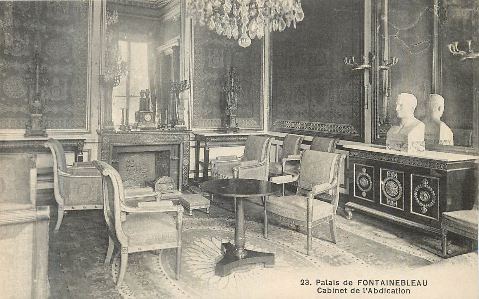 Schloss FONTAINEBLEAU — Abdicationszimmer — Verlag: 23. Schloss FONTAINEBLEAU